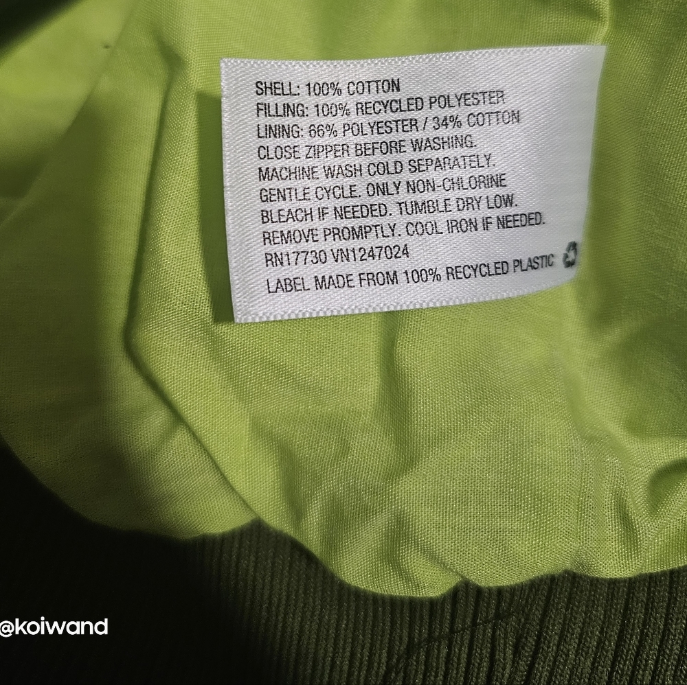 Wild Fable Eccentric Lime Quilted Style Jacket Size XL - Picture 8 of 11